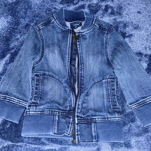 Toddler Blue Denim Zip-Front Jacket